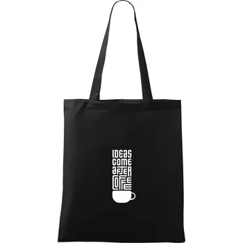 Ideas come after coffee - Taška bavlněná - 42 x 38 cm ( Černá )