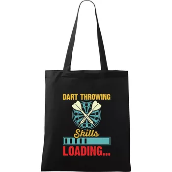 Nákupní taška Dart throwing skills loading - Taška bavlněná - 42 x 38 cm ( Černá )