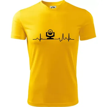 Chlapecké tričko Ekg osvětlovač - robo hlava - Dětské triko sportovní (dresovina) - 122 cm/6 let ( Žlutá )