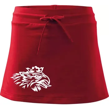 Dámská sukně Rozezlený orel - Sportovní sukně - two in one - L ( Červená )