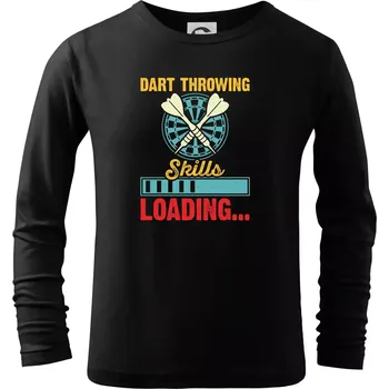 Chlapecké tričko Dart throwing skills loading - Triko dětské Long Sleeve - 122 cm/6 let ( Černá )