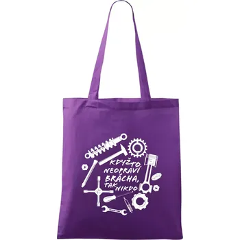 Automechanik - Když to neopraví brácha - Taška bavlněná - 42 x 38 cm ( Fialová )