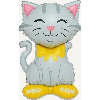 Balónek Fóliový balónek ve tvaru kočky, 60 cm x 42 cm