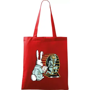 Pokusy na lidech (Pecka Design) - Taška bavlněná - 42 x 38 cm ( Červená )