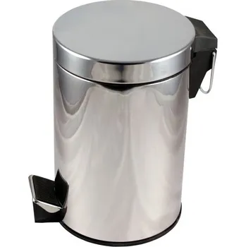 Odpadkový koš Odpadkový koš - nášlapný, chromový, 5l