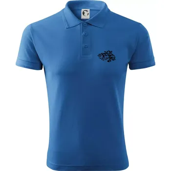 Pánská košile Rozezlený orel - Polokošile pánská Pique Polo 203 - 5XL ( Azurově modrá )