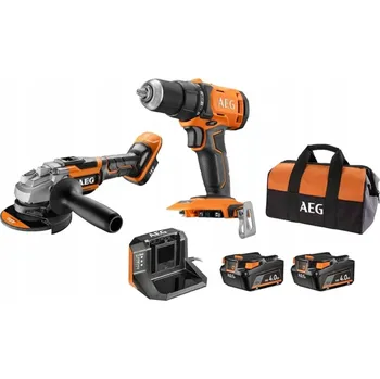 Sada nářadí Sada nářadí 18V: Aku vrtačka/šroubovák + Aku úhlová bruska AEG JP18AA2-402B