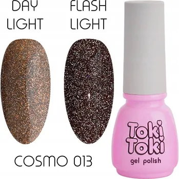 Lak na nehty Odrazivý hybridní lak Toki-Toki Cosmo 13 oranžový 5 ml