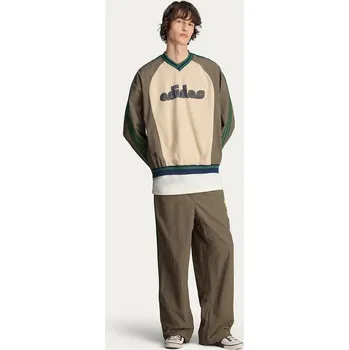 Pánská mikina Mikina adidas Originals x Brain Dead Dead pánská, hnědá barva, s potiskem, JN7153, S, 88X