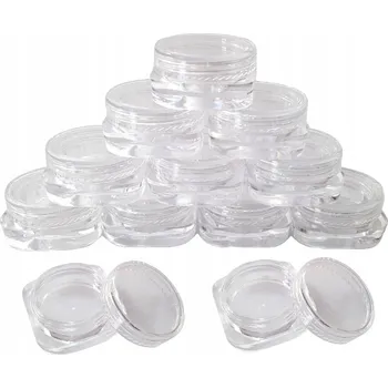 Sklenice Průhledná dóza na ozdoby Isabellenails 3 ml, 50 ks