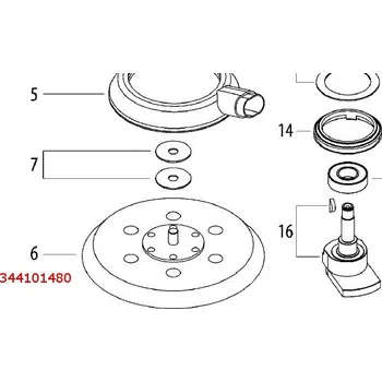 Brusná deska METABO 344101480 brusná deska na suchý zip pro DSX 150