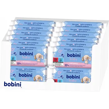 Dětský vlhčený ubrousek Bobini vlhčené ubrousky 99% Složek Přírodního Původu 60x24ks