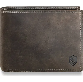 Peněženka Stevens peněženka z pravé lícové kůže hnědá - muž