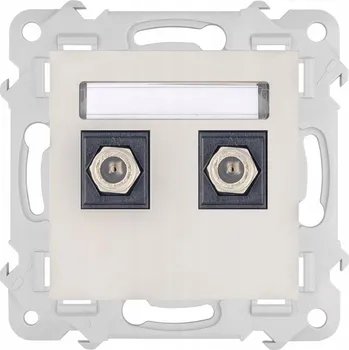 Elektrická zásuvka Anténní zásuvka nástěnná Polmark béžová