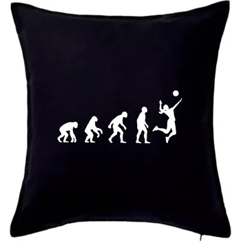 Polštář Evoluce volejbal culík - Polštář 50x50 - 50x50 - Včetně výplně ( Černá )