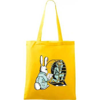 Pokusy na lidech (Pecka Design) - Taška bavlněná - 42 x 38 cm ( Žlutá )