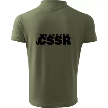 Pánská košile Nápis - Narozen v ČSSR - Polokošile pánská Pique Polo 203 - 3XL ( Khaki )