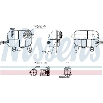 Chladič motoru Vyrovnávací nádoba, chladivo NISSENS 996378