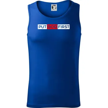 Put God first obdélník - Tílko pánské Core - S ( Královská modrá )