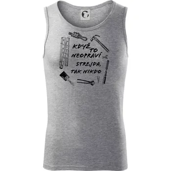 Když to neopraví strejda tak nikdo - Tílko pánské Core - L ( Tmavě šedý melír )