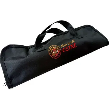 Žertovný předmět Mám to rád ostré - grilovací nářadí v pouzdře s potiskem- Tričkový.cz