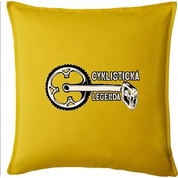 Polštář Cyklistická legenda - Polštář 50x50 - 50x50 - Pouze potah ( Žlutá )