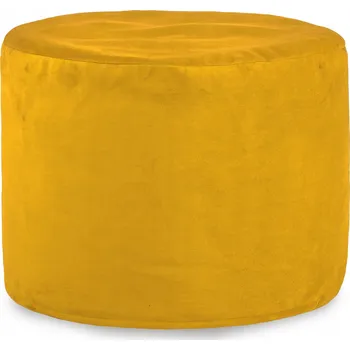 Taburet Taburet PLUSZOVÝ CILINDRO křeslo HOŘČICOVÉ