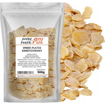 Sušené ovoce KANDOVANÝ ZÁZVOR PLÁTKY 500g Sušený v plátcích