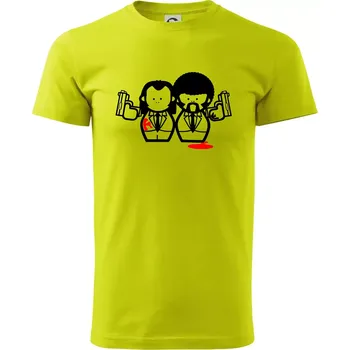 Pánské tričko PF - Postavičky - Klasické pánské triko vyšší gramáže - 3XL ( Limetková )