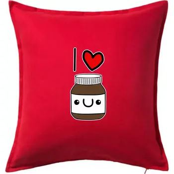 Polštář I love nugeta - Polštář 50x50 - 50x50 - Pouze potah ( Červená )