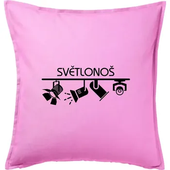 Polštář Osvětlovač - světlonoš - Polštář 50x50 - 50x50 - Pouze potah ( Růžová )