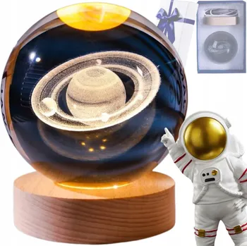 Lampička Noční lampa Pol - Bezbarvá drcená