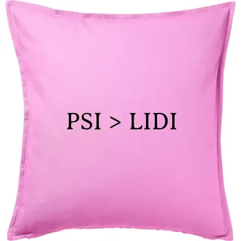 Polštář Psi > Lidi - Polštář 50x50 - 50x50 - Pouze potah ( Růžová )