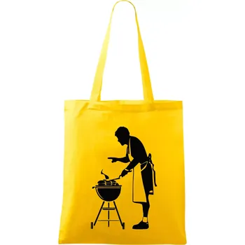Grilování - Kuchař - Taška bavlněná - 42 x 38 cm ( Žlutá )