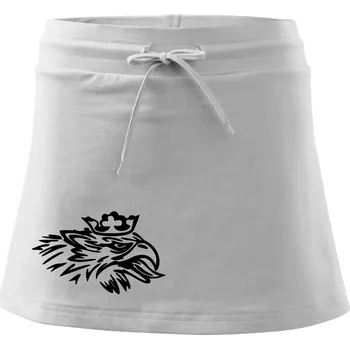 Dámská sukně Rozezlený orel - Sportovní sukně - two in one - XL ( Bílá )