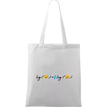 Nákupní taška Matematika - The Power Of Log - Taška bavlněná - 42 x 38 cm ( Bílá )