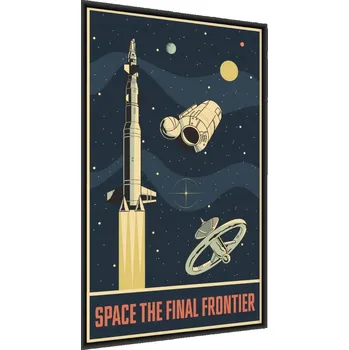 Obraz PLAKÁT RAKETY, SONDY A KOSMICKÉ LODĚ v rámu 50 x 70 cm