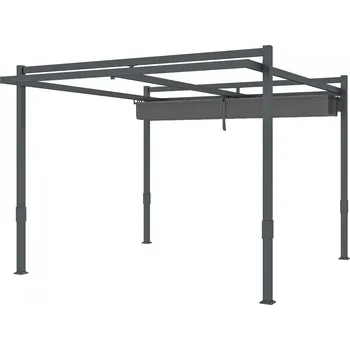 Pergola Hliníková pergola 3,5 x 3 m | šedá