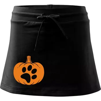 Dámská sukně Dýně tlapka - Sportovní sukně - two in one - XS ( Černá )