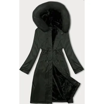 Dámská bunda Dámská zimní bunda parka v army barvě s kožešinou S'West (R558-11) odstíny zelené XXL (44)