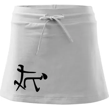 Dámská sukně Čínský symbol - soulož - Sportovní sukně - two in one - XS ( Bílá )
