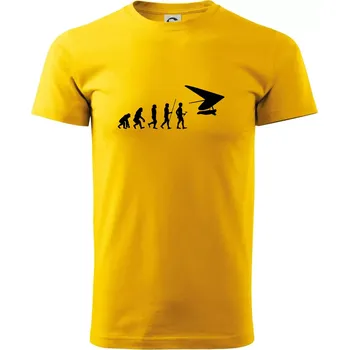 Pánské tričko Evoluce rogalo - Triko extra velké (5-8XL) - 6XL ( Žlutá )