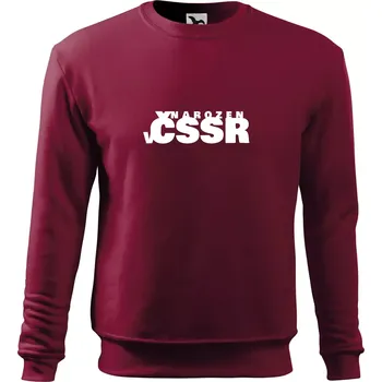 Pánská mikina Nápis - Narozen v ČSSR - Mikina Essential pánská - L ( Garnet )