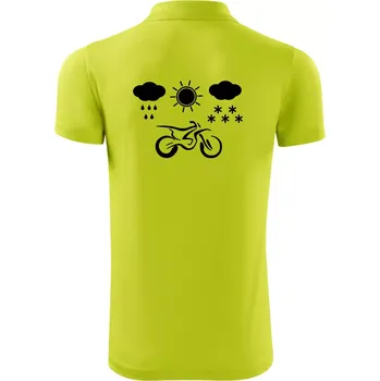 Pánská košile Motorkář za každého počasí - enduro - Polokošile Victory sportovní (dresovina) - 2XL ( Limetková )