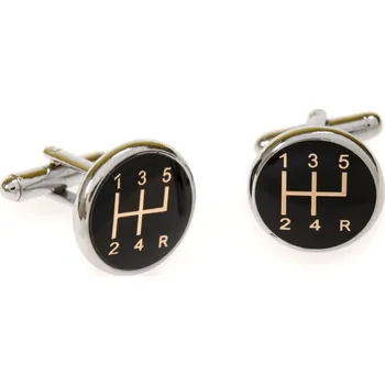 Manžetový knoflíček Avantgard Manžetové knoflíčky PREMIUM, 573-20604, Stříbrná lesk/černá