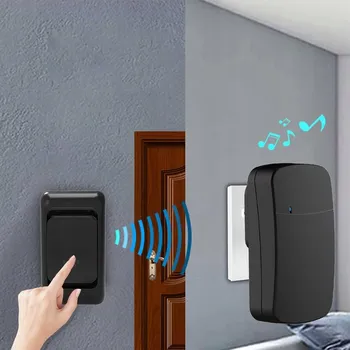 Domovní zvonek WODODPORNY DZWONEK BEZDRÁTOVÝ S 38 MELODIEMI A DOSAHEM 180M