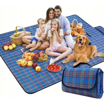Pikniková deka VELKÁ PIKNIKOVÁ DEKA PODLOŽKA NA PIKNIK TURISTICKÁ PLÁŽOVÁ VODĚODOLNÁ 150x150 cm