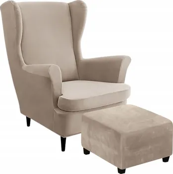 Napínací potah Potah na křeslo Domidekor béžový