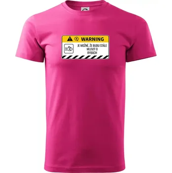 Pánská móda Warning mluvení - Ryby - Klasické pánské triko vyšší gramáže - 2XL ( Purpurová )