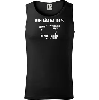 Jsem táta na 101 procent - Tílko pánské Core - 2XL ( Černá )